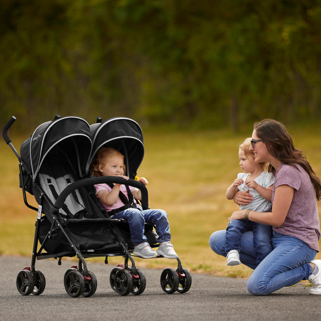Black Twin Umbrella Toddler Stroller H19071