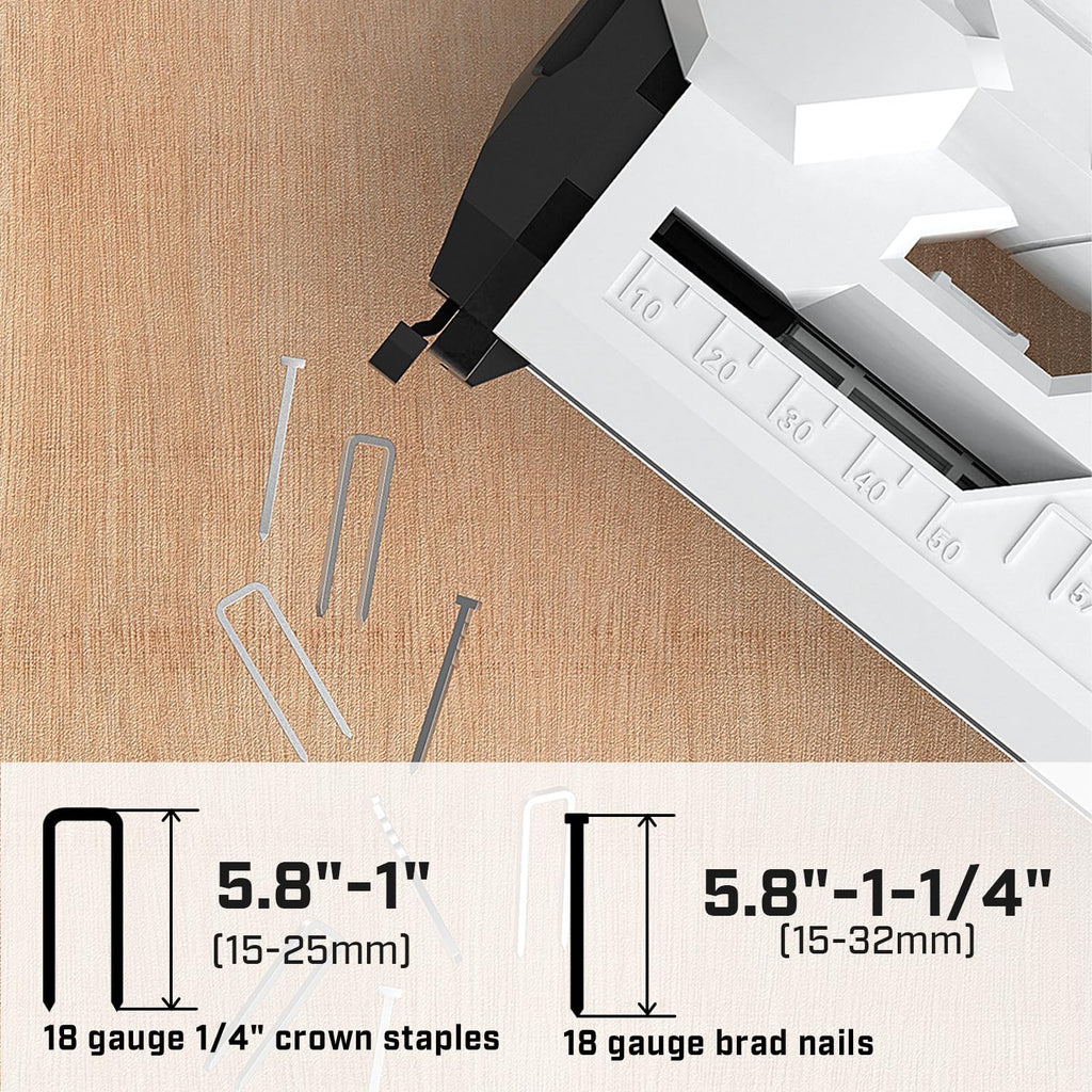 18 Gauge 2 In 1 Cordless Brad Nailer Stapler K7166