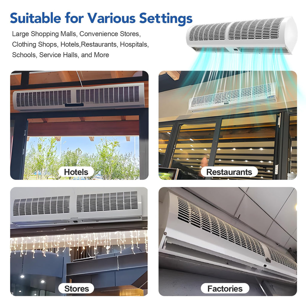 Wall Mounted Air Curtain 36 Inch Adjustable 2 Speed Q9918