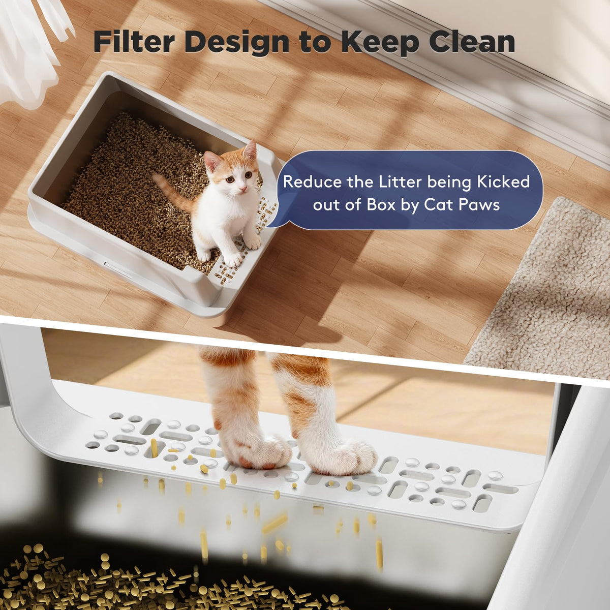 2 Pack Stainless Steel Cat Litter Box with Lid W744