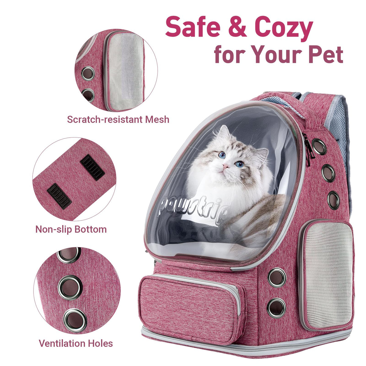 Cat Backpack Carrier Clear Bubble Window up to 15 lb L433