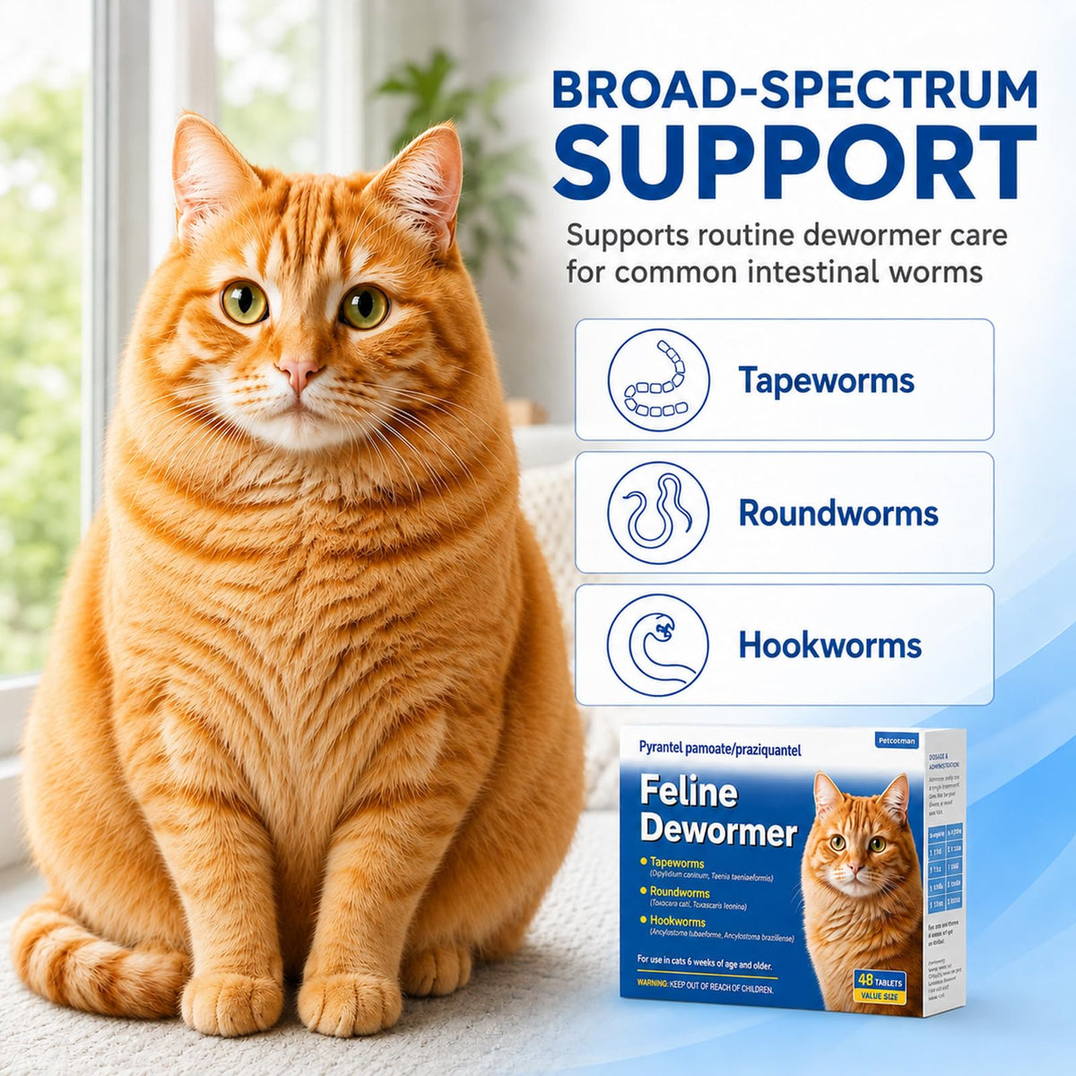 Cat Dewormer 48 Tablets E8872