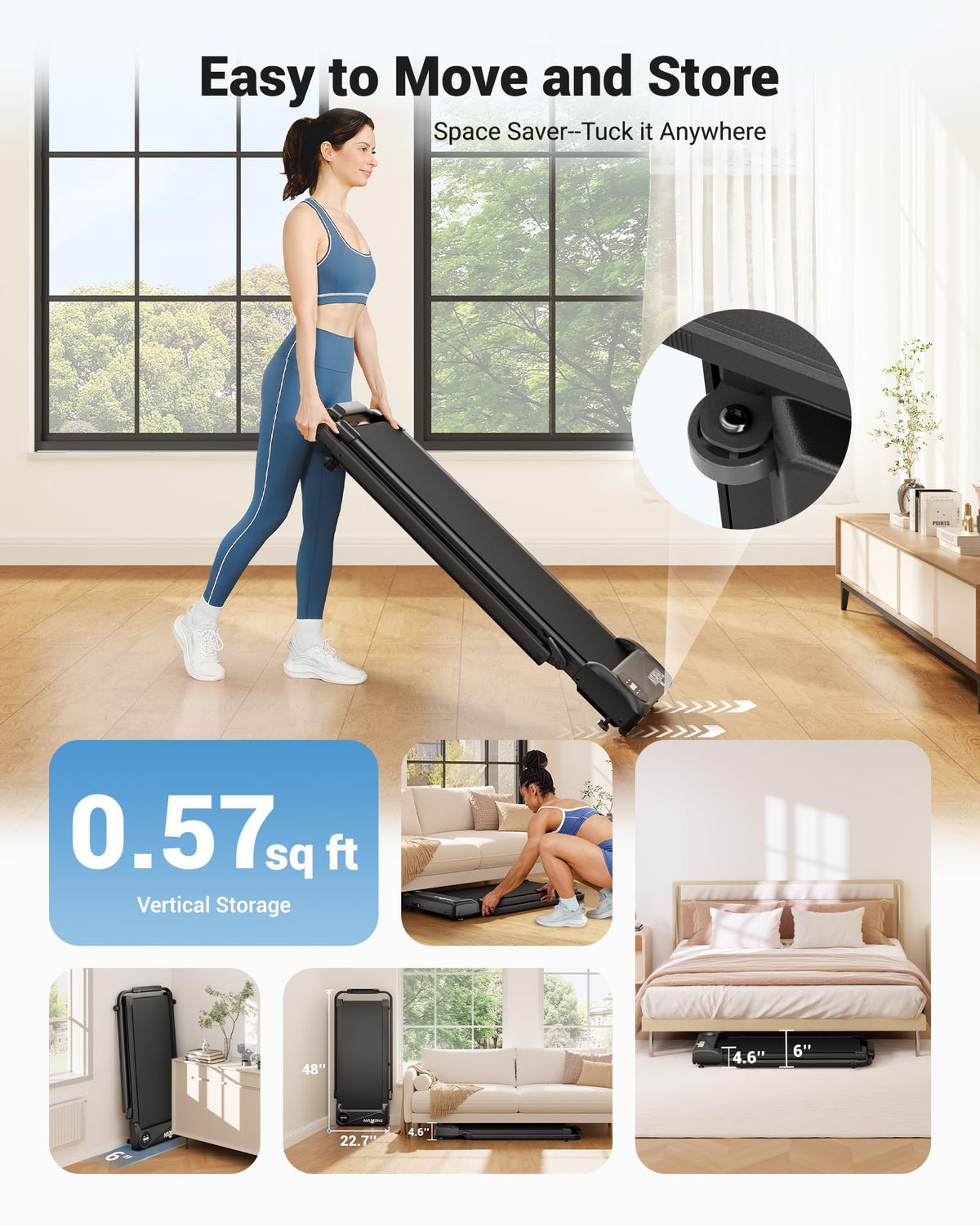 Walking Pad with Handle Bar L6565