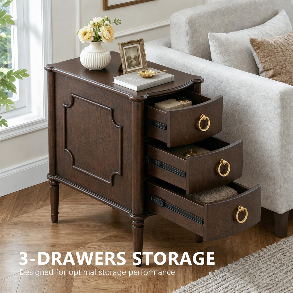 Narrow Wood Nightstands Set of 2 L862209