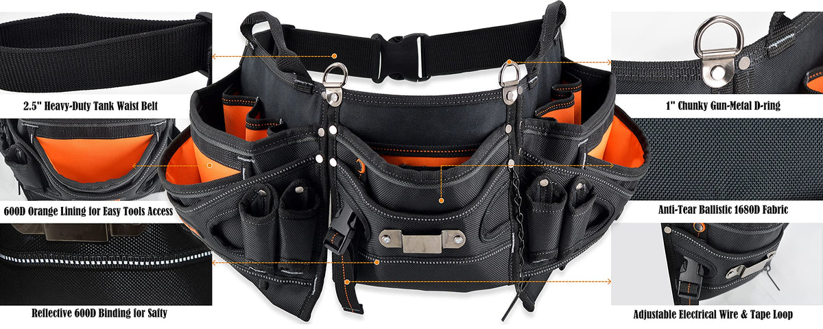 Heavy-Duty 18-Pocket Tool Belt E683