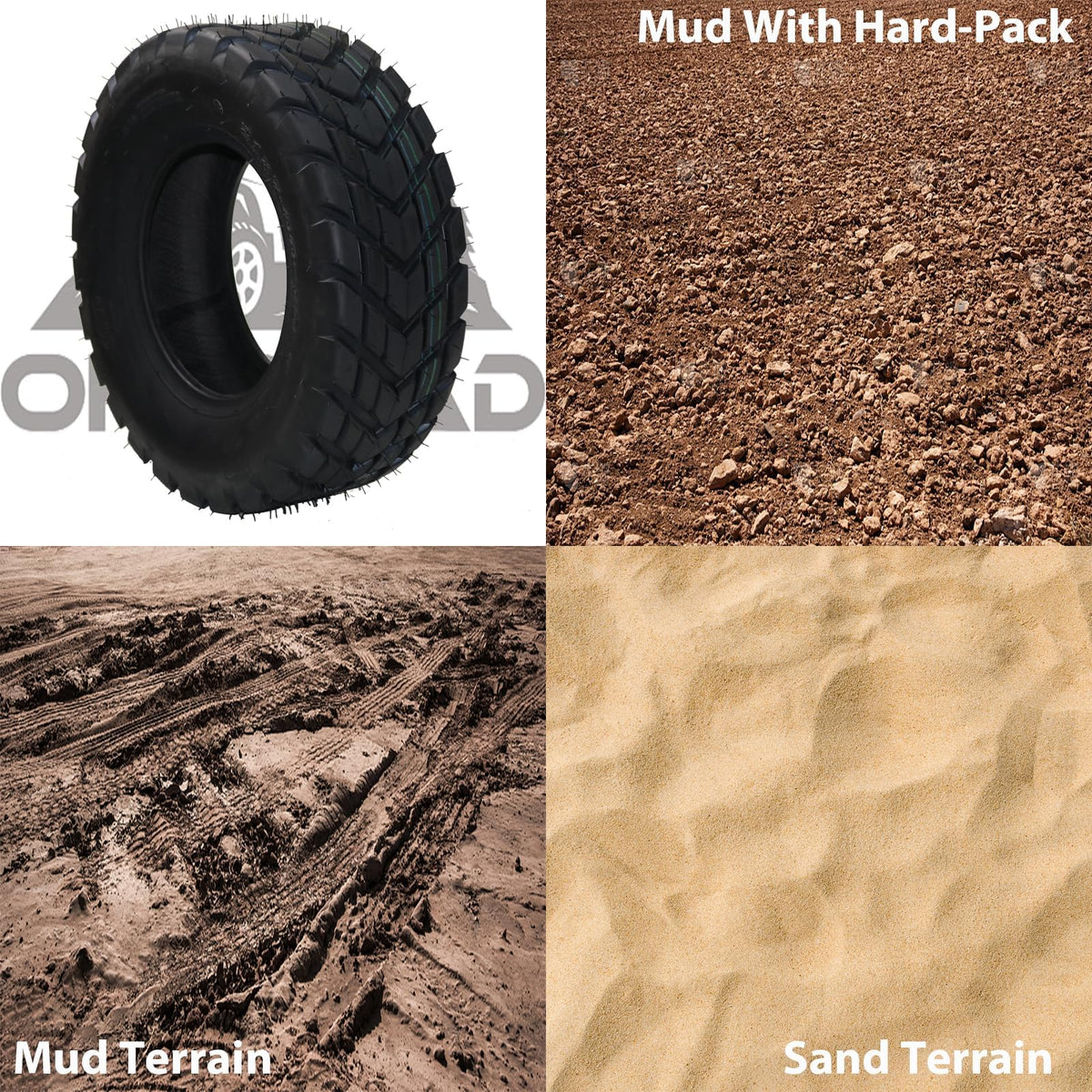 Set of 2 Off-Road 19x7-8 ATV/UTV Tires E69087