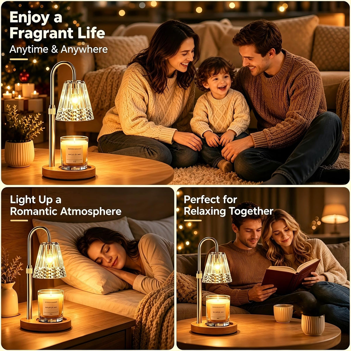 Candle Warmer Lamp 2 Pack with Timer & Dimmer H8745