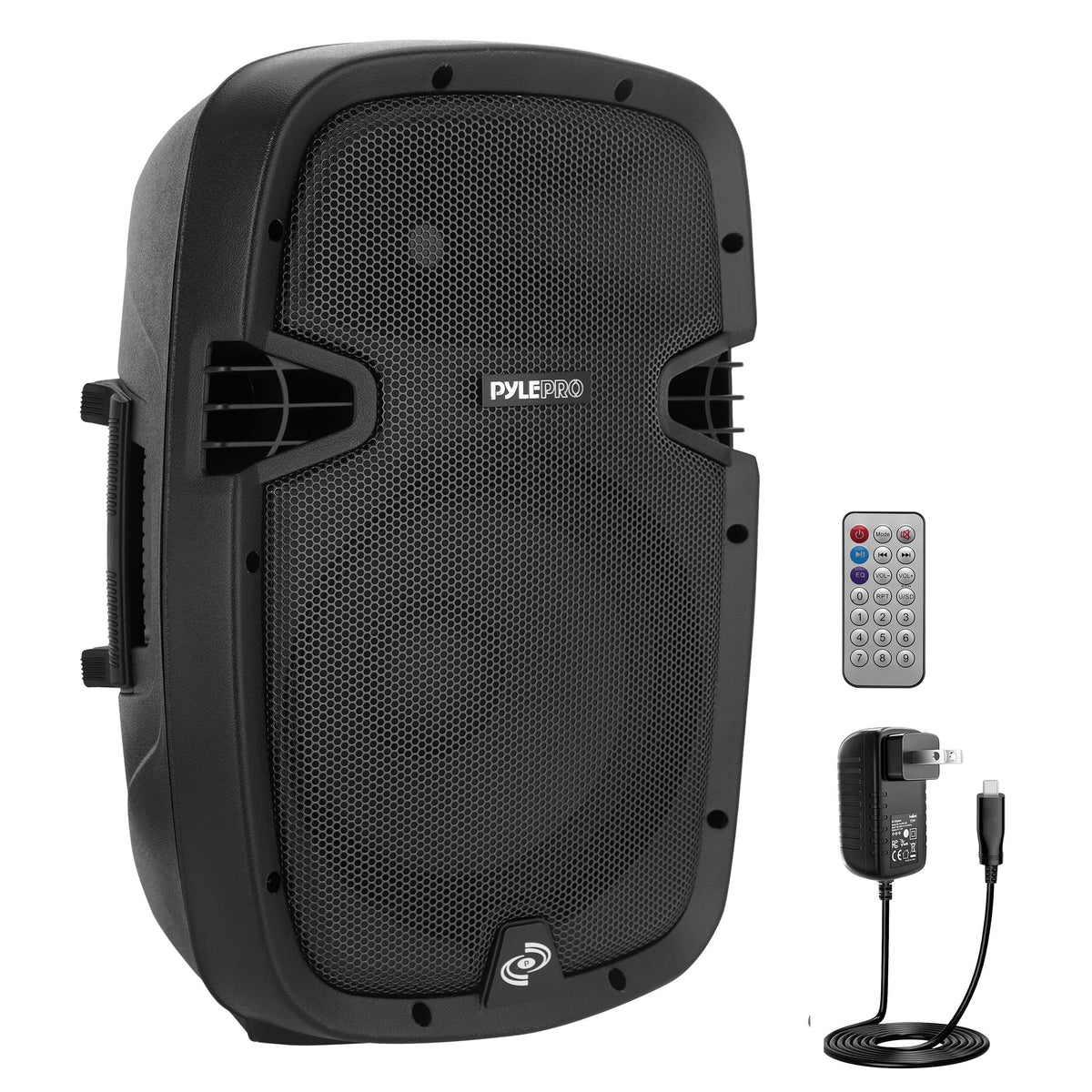 1000W Bluetooth PA System Speakers with 10 Inch Subwoofer and USB, Black A702659