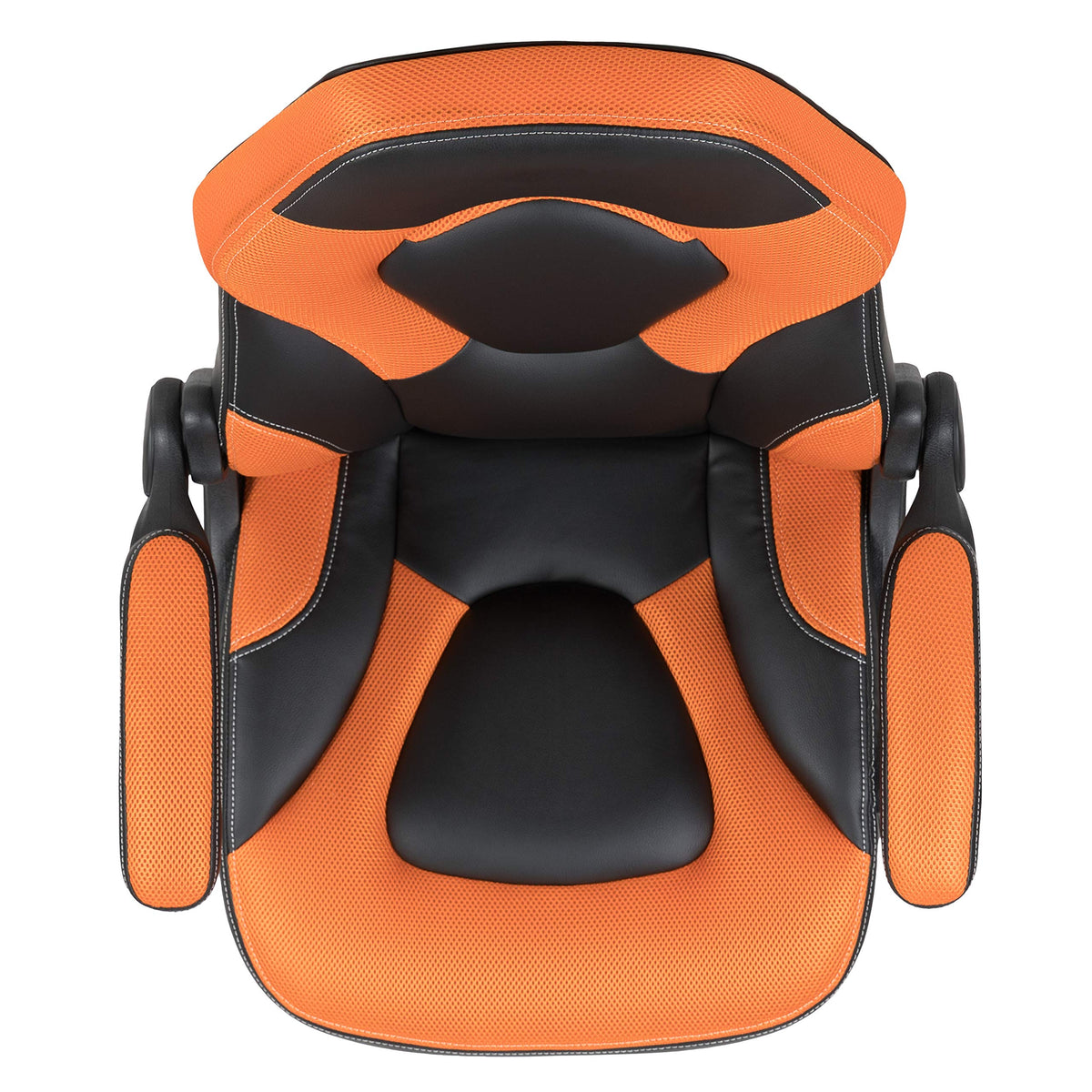 Orange Black Ergonomic Gaming Chair with Flip-up Arms R5125
